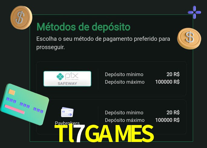 O cassino Tl7GAMESbet oferece uma grande variedade de métodos de pagamento